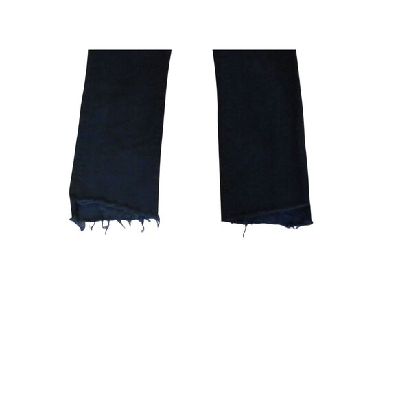 Mother Insider Crop Step Distressed Fray Black Jeans SZ 29 - Picture 4 of 11